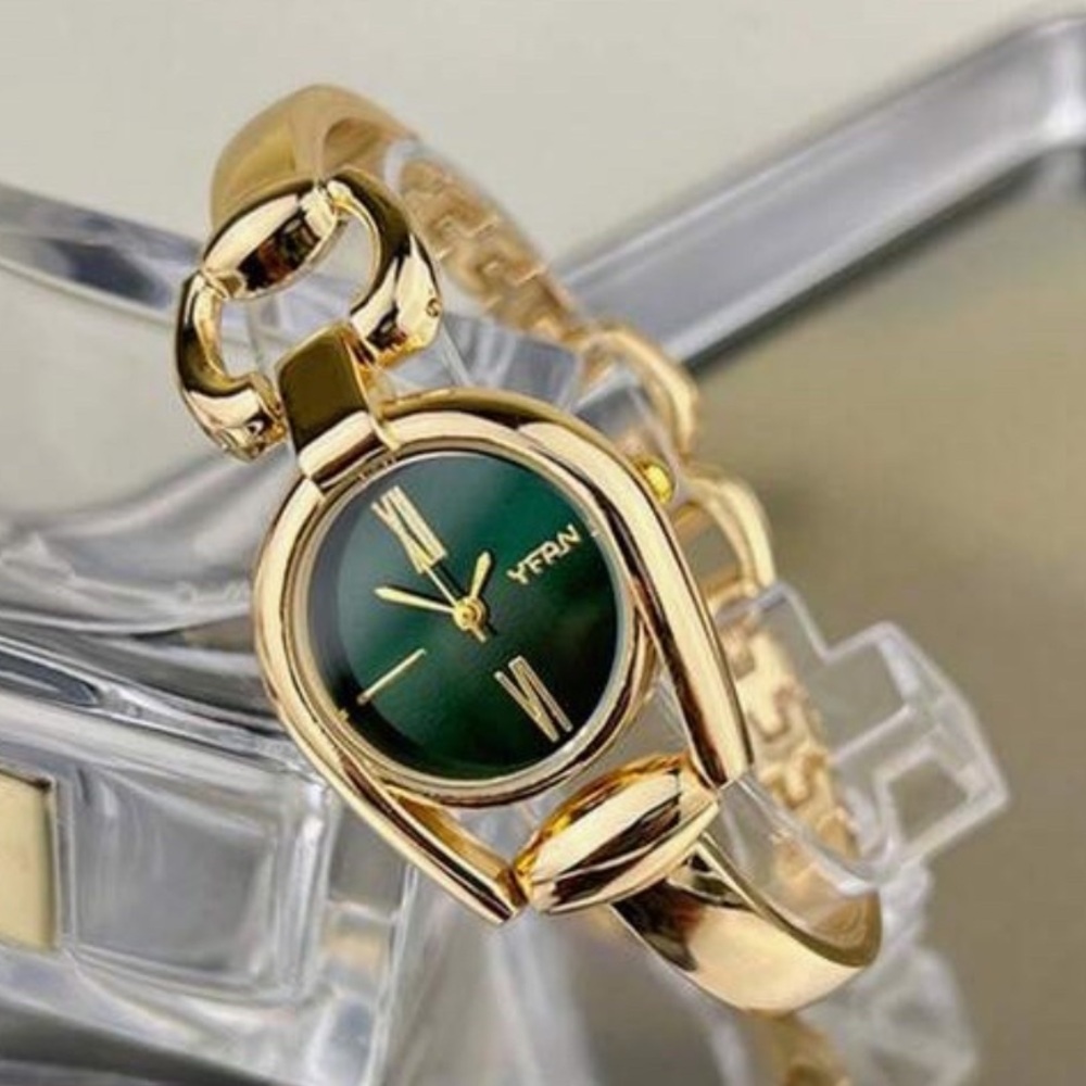 Stainless Steel Gold Plated Horseshoe Watch Bracelet